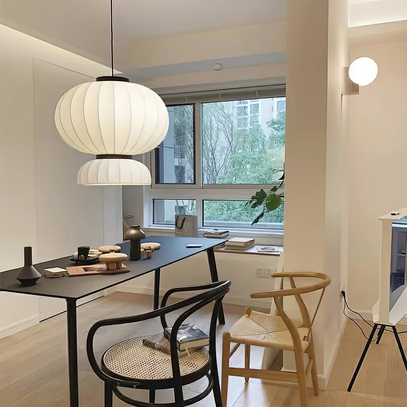 Moerbei Zijden Lantaarn Hanglamp HL680