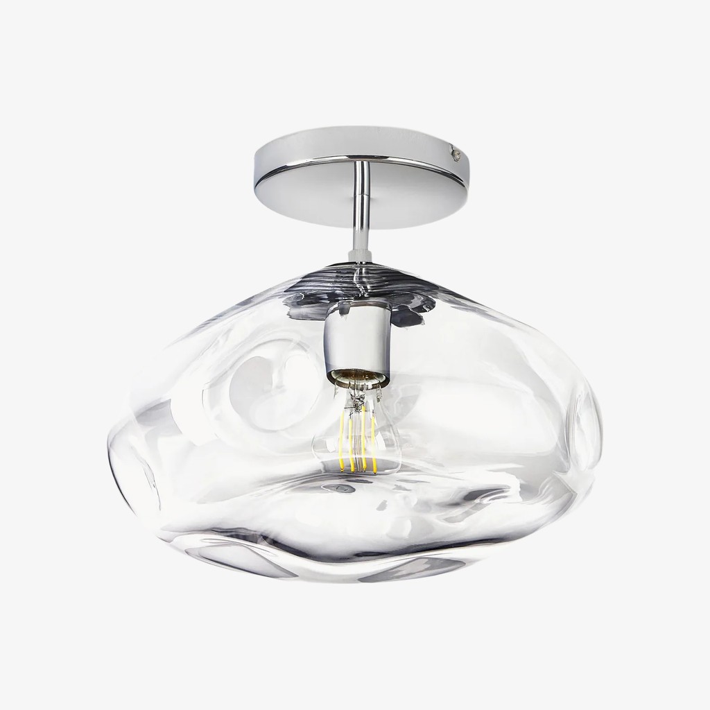 Glissora plafondlamp met reflecterend glas, halfverzonken - Sculpturaal ontwerp, veelzijdige afwerking voor gangen en eetkamers