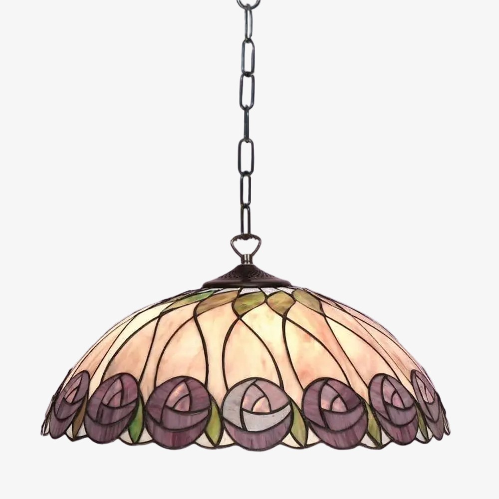 TF Hutchinson Tiffany glazen hanglamp met artistiek mozaïekdesign voor eet- en woonkamers HL2151