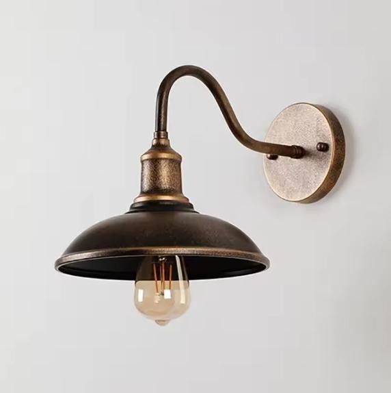 Retro industriële komvormige waterdichte buitenwandlamp HL999