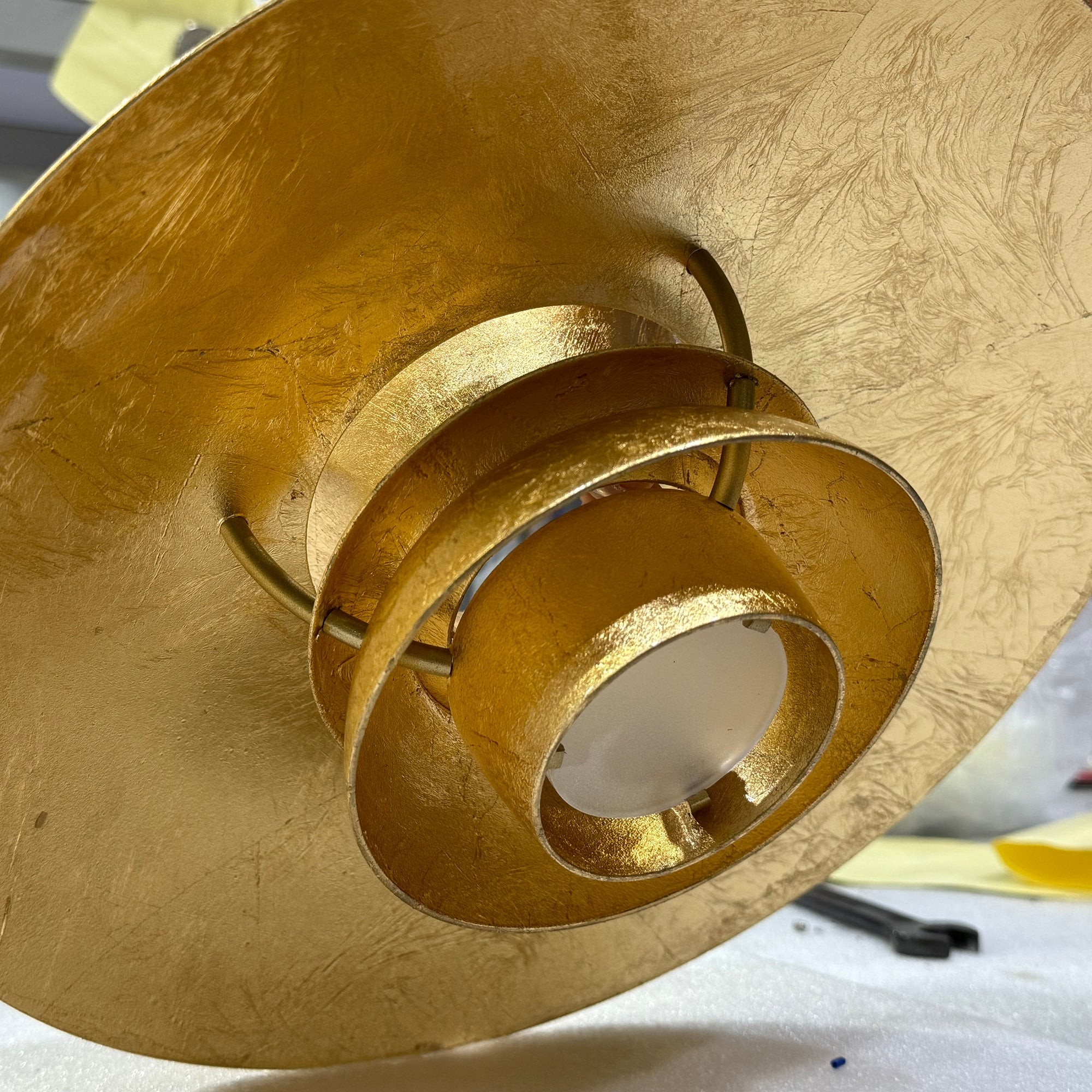 Hanglamp HL3315 met gouden folie