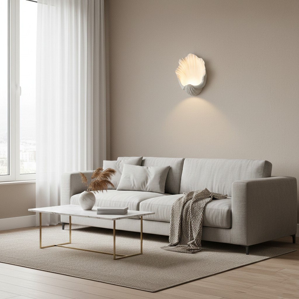 Selka Scallop Nordic Resin Wandlamp HL3521