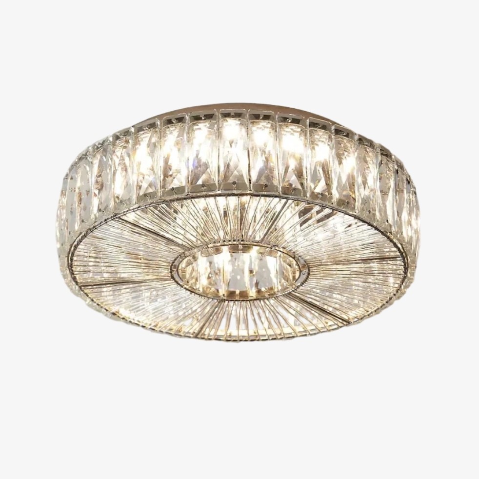 Clereon Elegante Ronde Plafondlamp – Modern Glazen Design voor Woonkamer HL2439