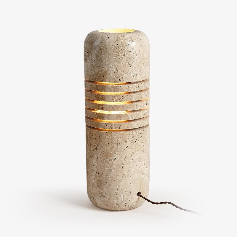 Antieke creatieve gele travertijn vloerlamp HL996