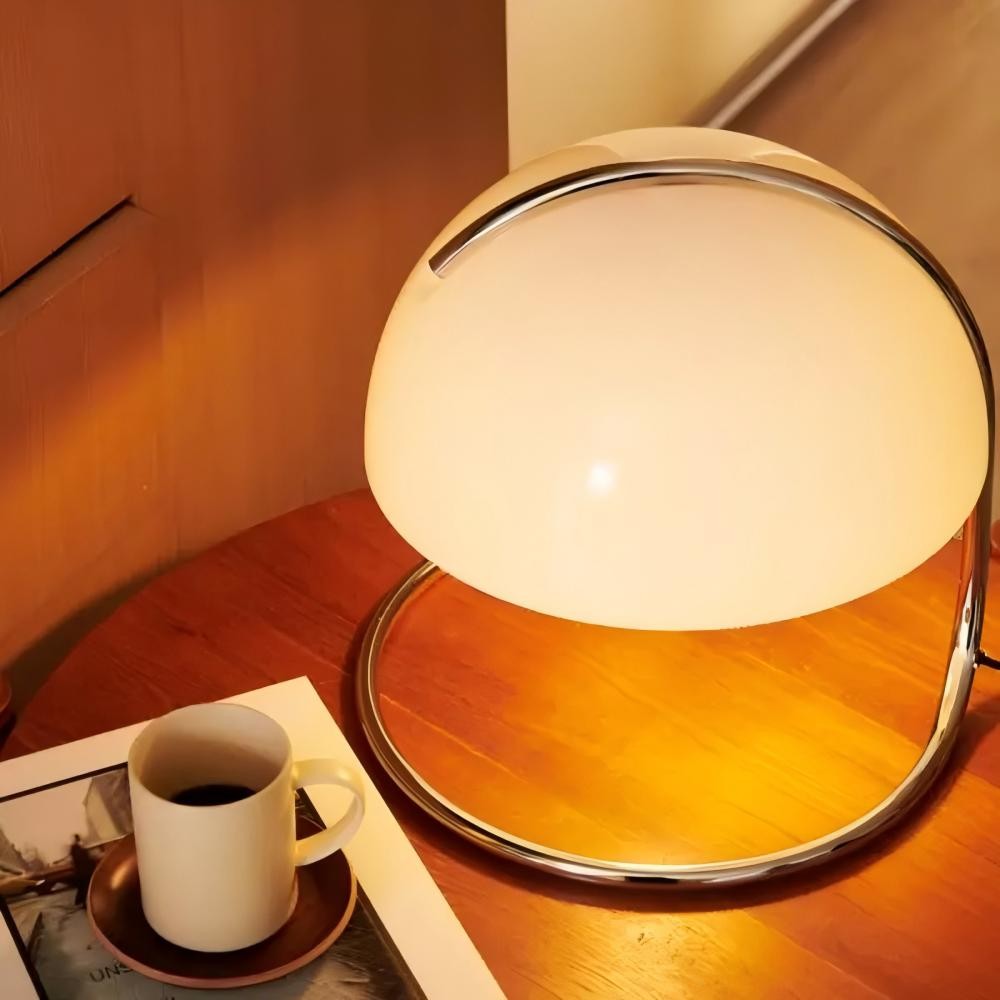 Retro Bauhaus Pudding Glazen Tafellamp HL318