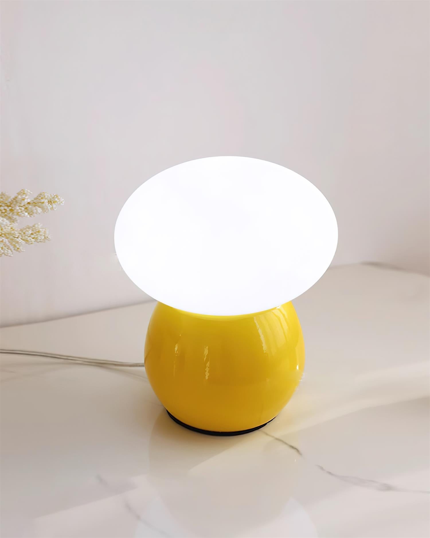 Moderne crèmekleurige paddestoel tafellamp HL904