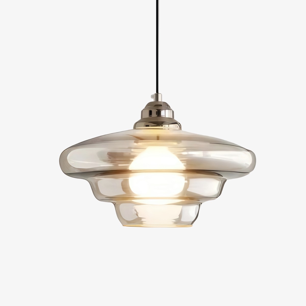 Art Deco Glazen Hanglamp - Elegante Sculpturale Hanglamp Voor Eetkamer en Keuken HL190