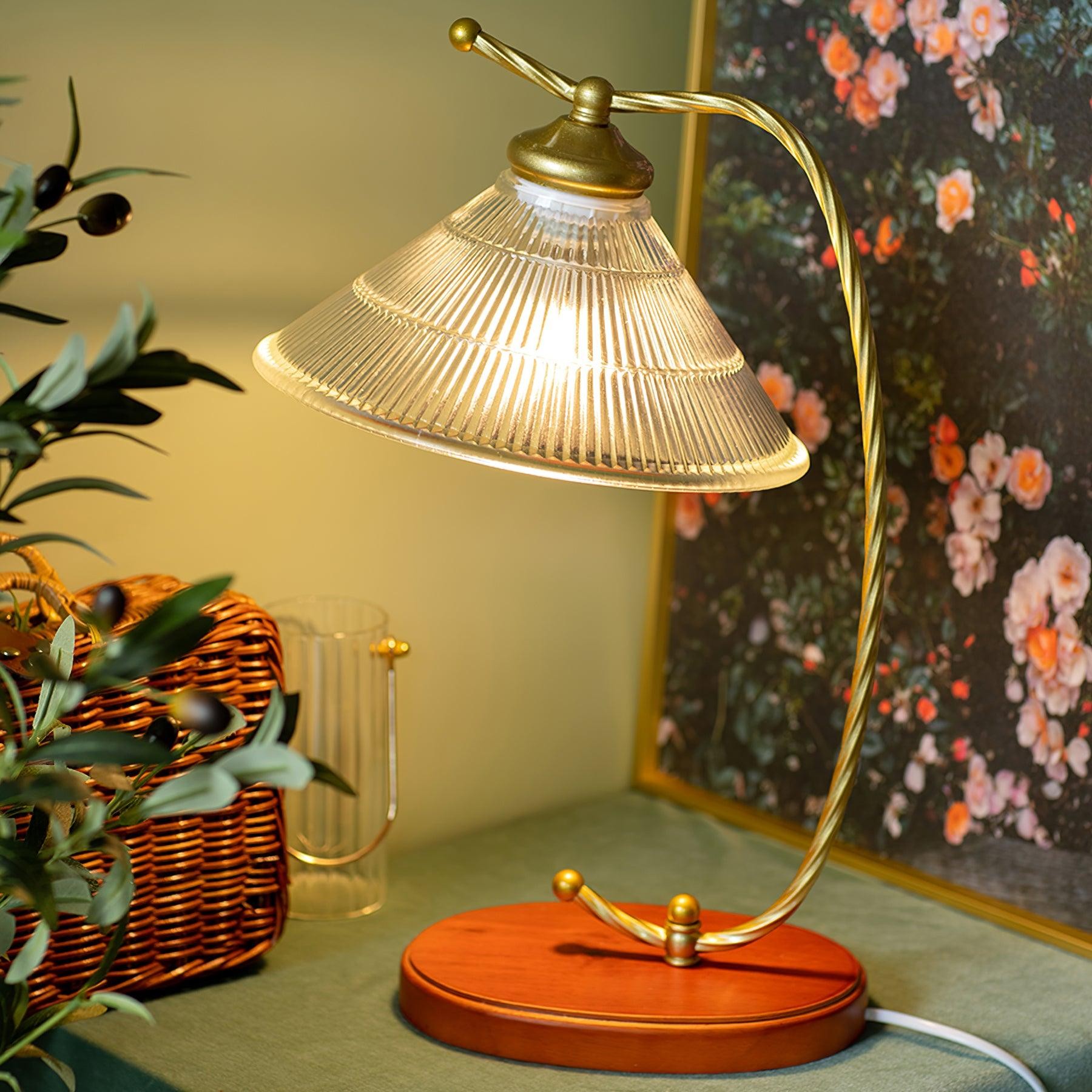 Glazen kap Vintage leeslamp HL565