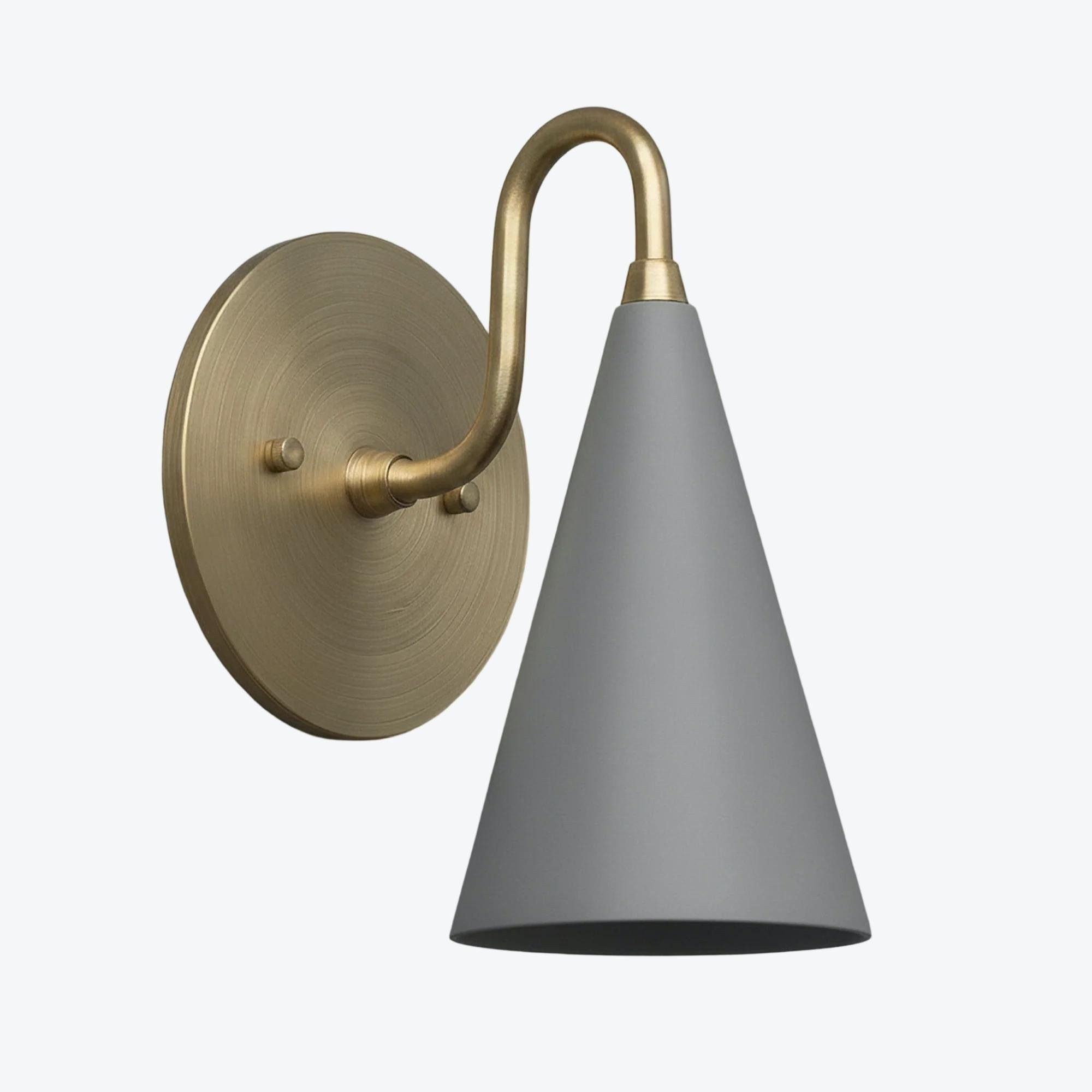 Curva metalen kegelvormige wandlamp - Vintage messing wandlamp voor hal of trappenhuis HL1967