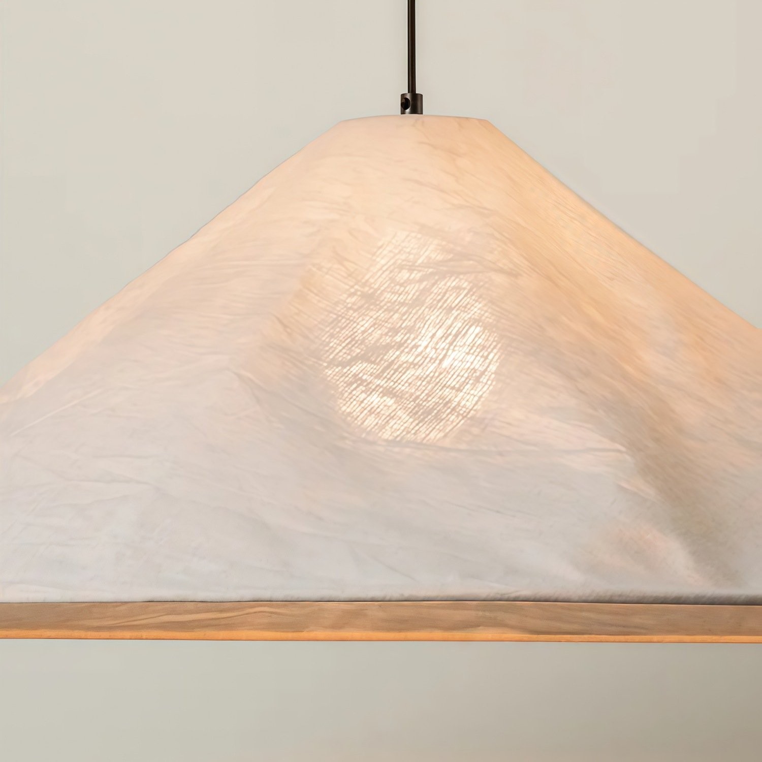 Zalen Hanglamp van geplooid linnen met textuur - Neutrale stoffen hanglamp voor slaapkamer en woonkamer HL1913