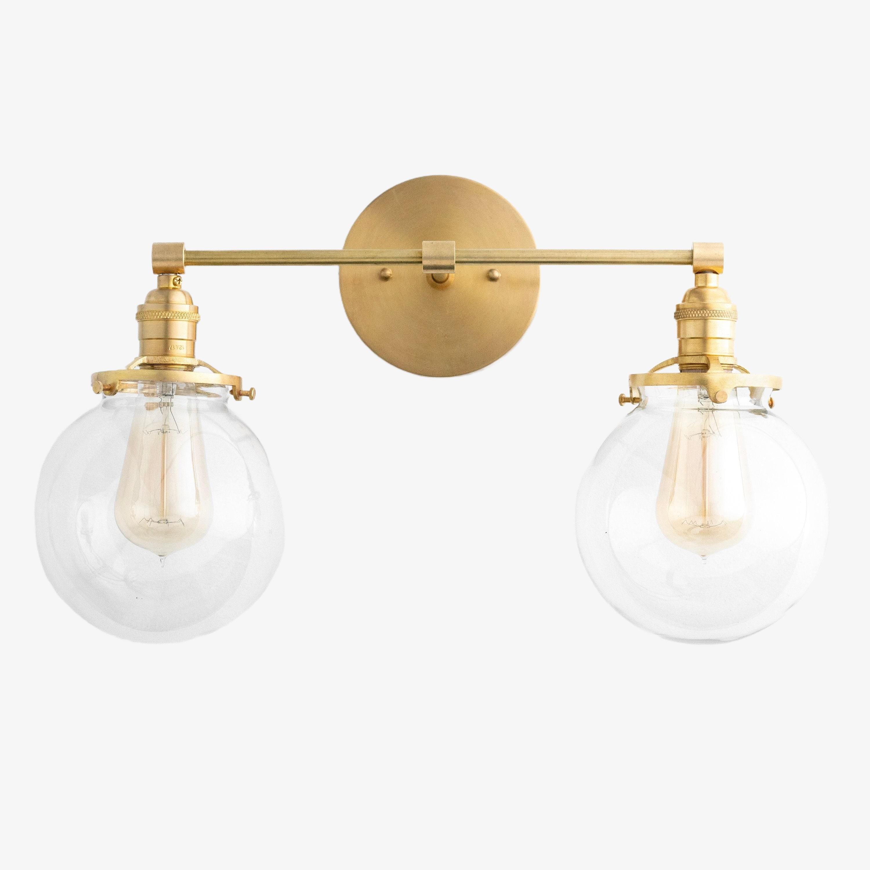 Lumio Globe glazen bol wastafellamp - moderne badkamerlamp met twee lampen HL1671
