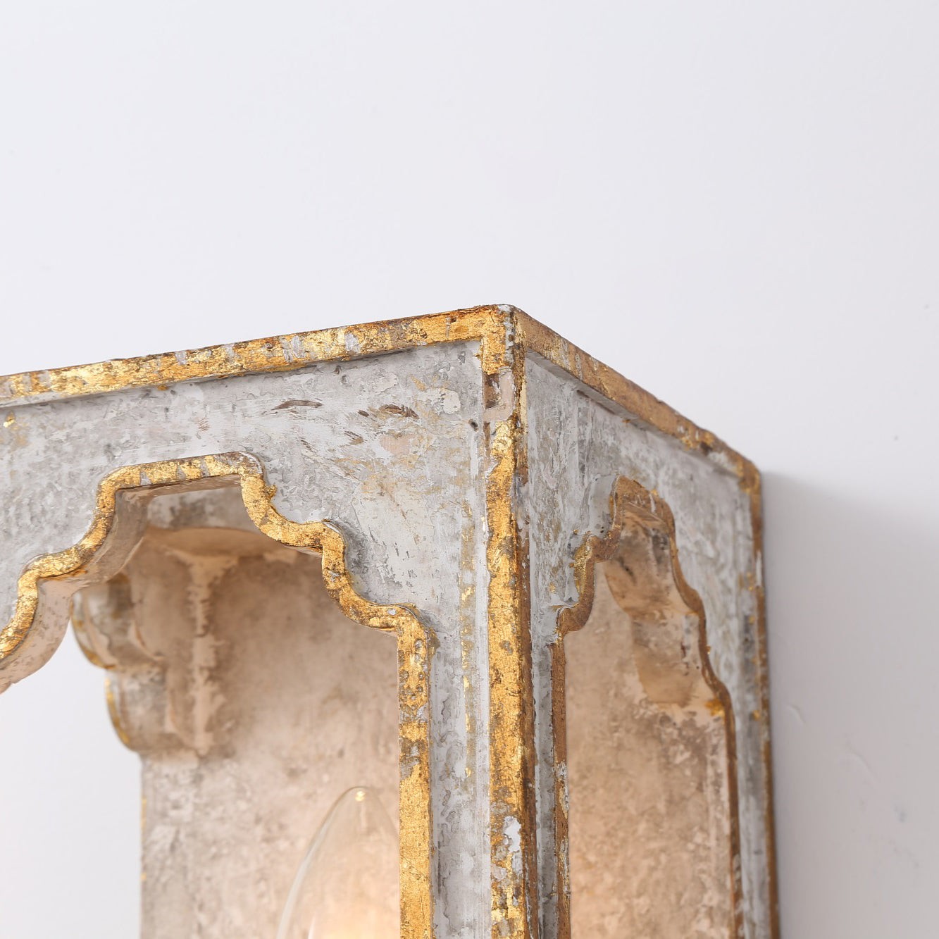Boho rustieke kubusvormige wandlamp HL3183