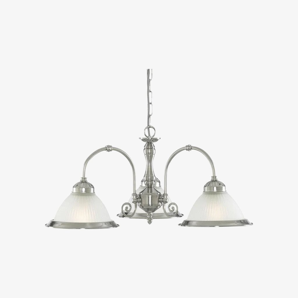 TF Vintora Hanglamp met geribbeld glas - Elegante metalen afwerking voor keukens, eetkamers en gangen HL2221