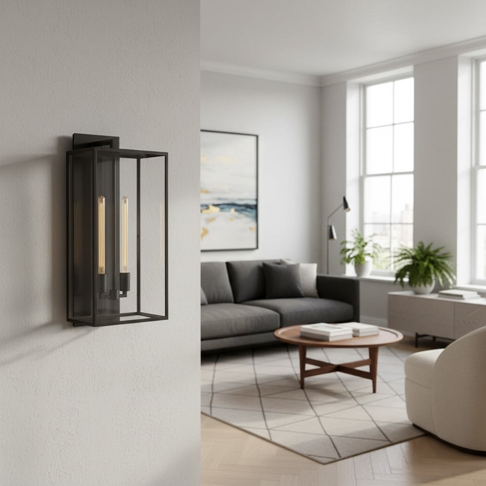 Klassieke Beckman Vintage Wandlamp - Staal & Glas Lineair Design HL1821