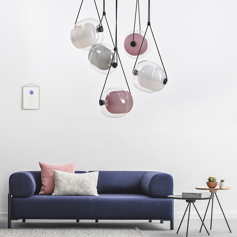 LED Capsula Hanglamp Gekleurd Glas