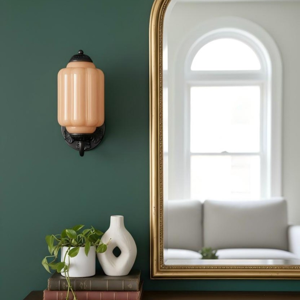 Vintage Melkglas Eloise Kandelaar Wandlamp HL844