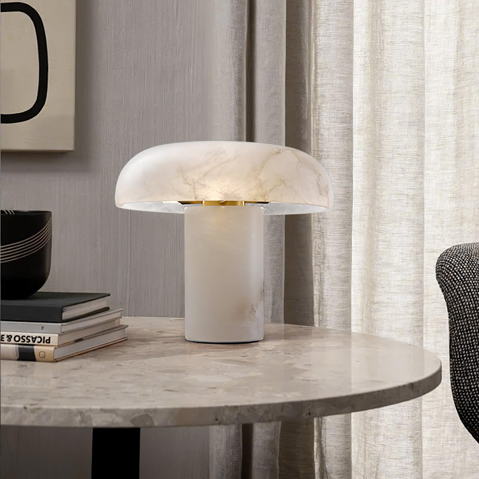 Creatieve minimalistische luxe albasten tafellamp voor slaapkamer HL677