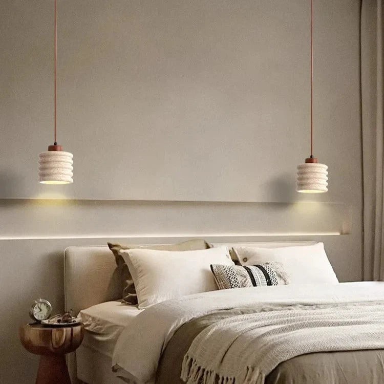 Hanglamp HL3488 van travertijn, gele grotsteen
