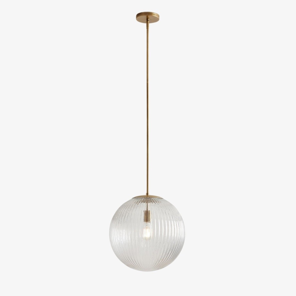 Bravira geribbelde glazen hanglamp - Elegante keukeneilandlamp HL1551