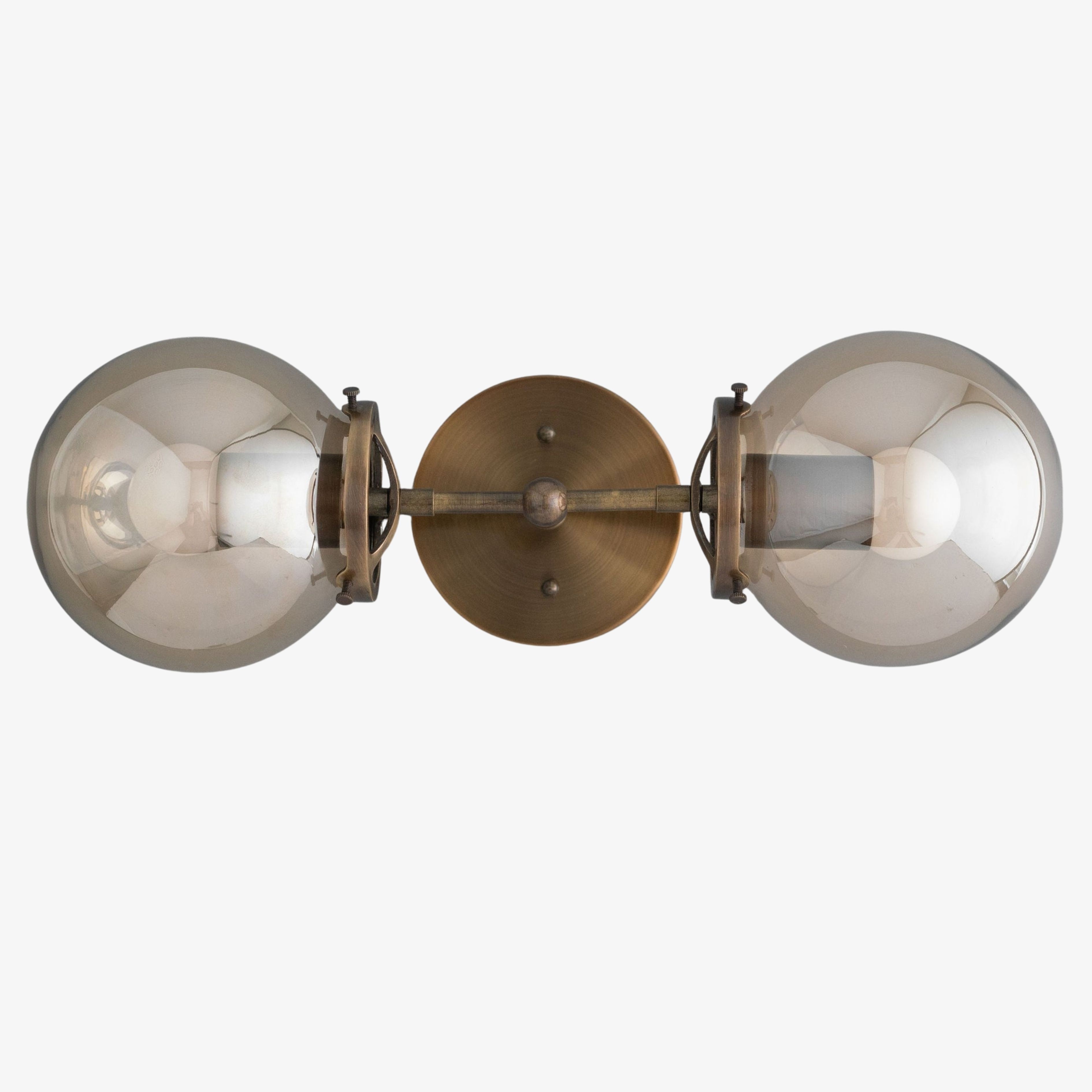 Lumio Globe Dubbele Globe Badkamer Wandlamp - Rustieke Boerderij Badkamer Wandlamp HL1698