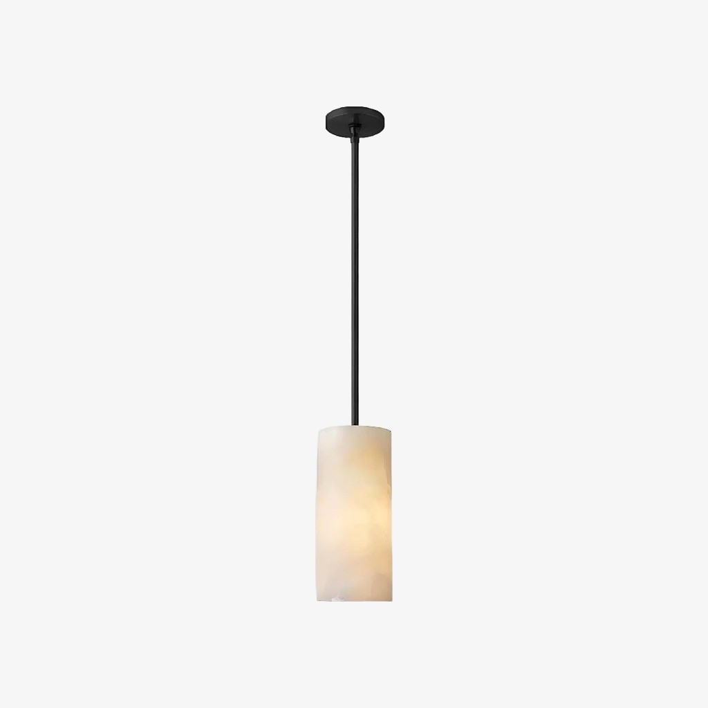Lumastera cilindrische hanglamp met natuursteenstructuur - Luxe lamp voor de woonkamer HL2544