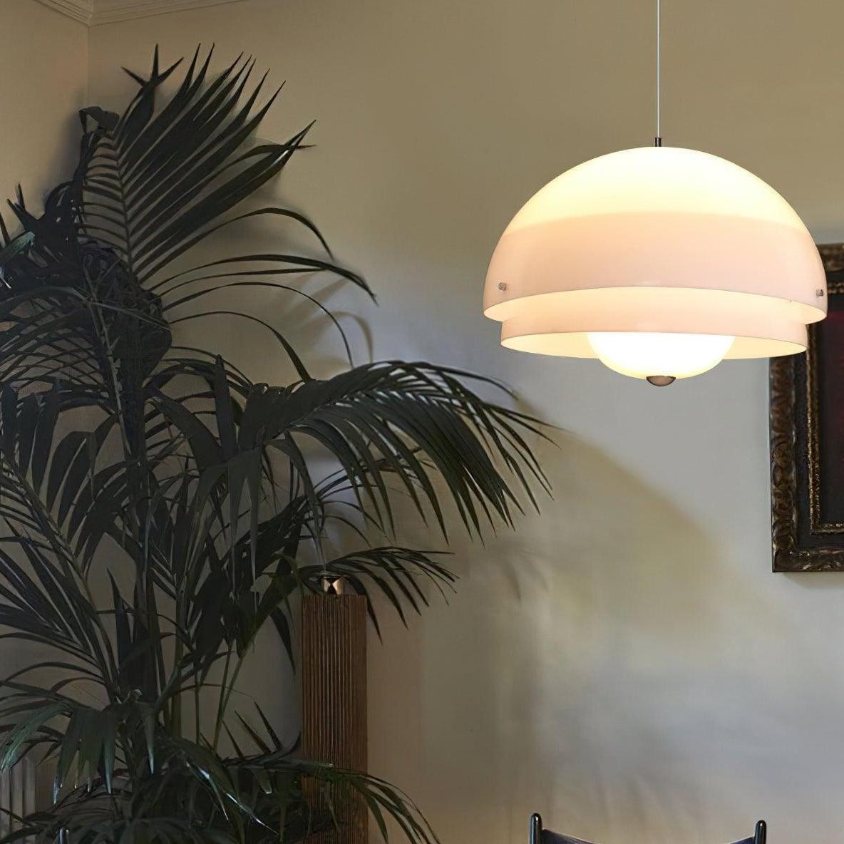 Moderne Melk Witte Multilagen Sferische Hanglamp HL309