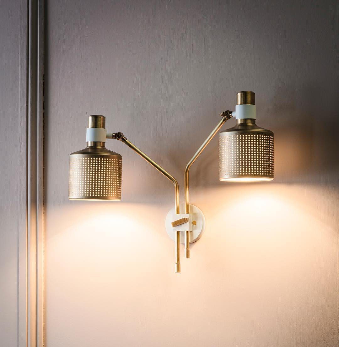 Nordic Brass verstelbare Riddle wandlamp HL1272