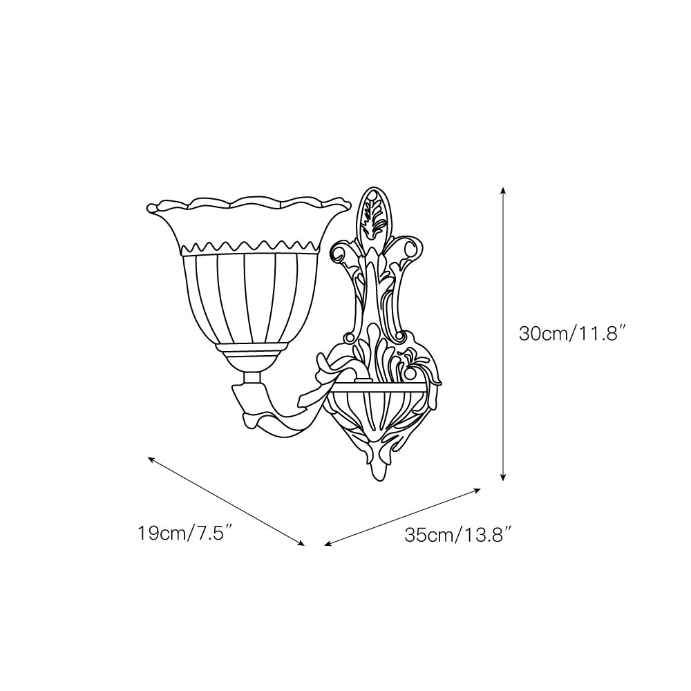 Bloom Flower messing wandlamp HL3184