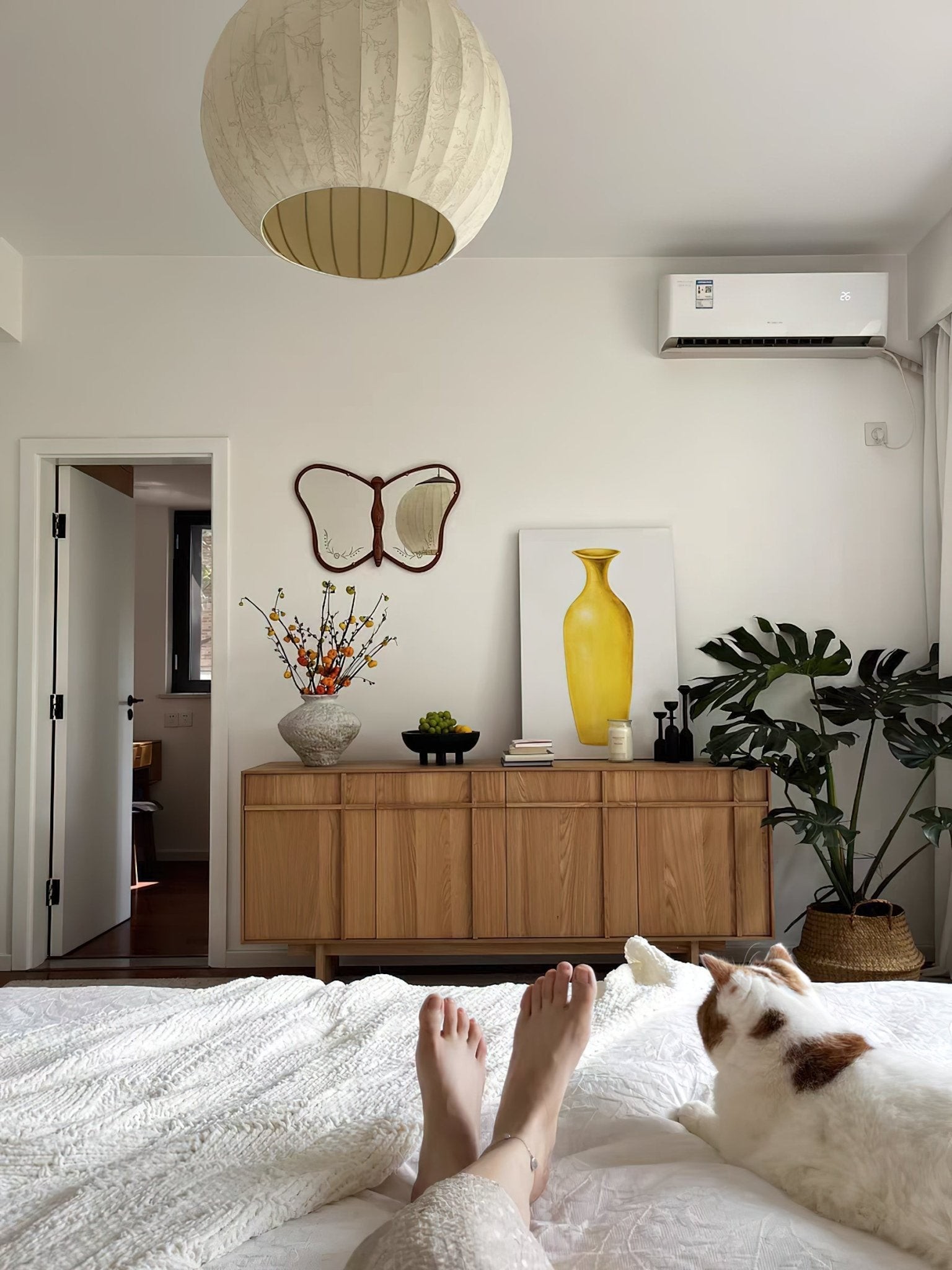 Japanse stijl stoffen lantaarn hanglamp HL547