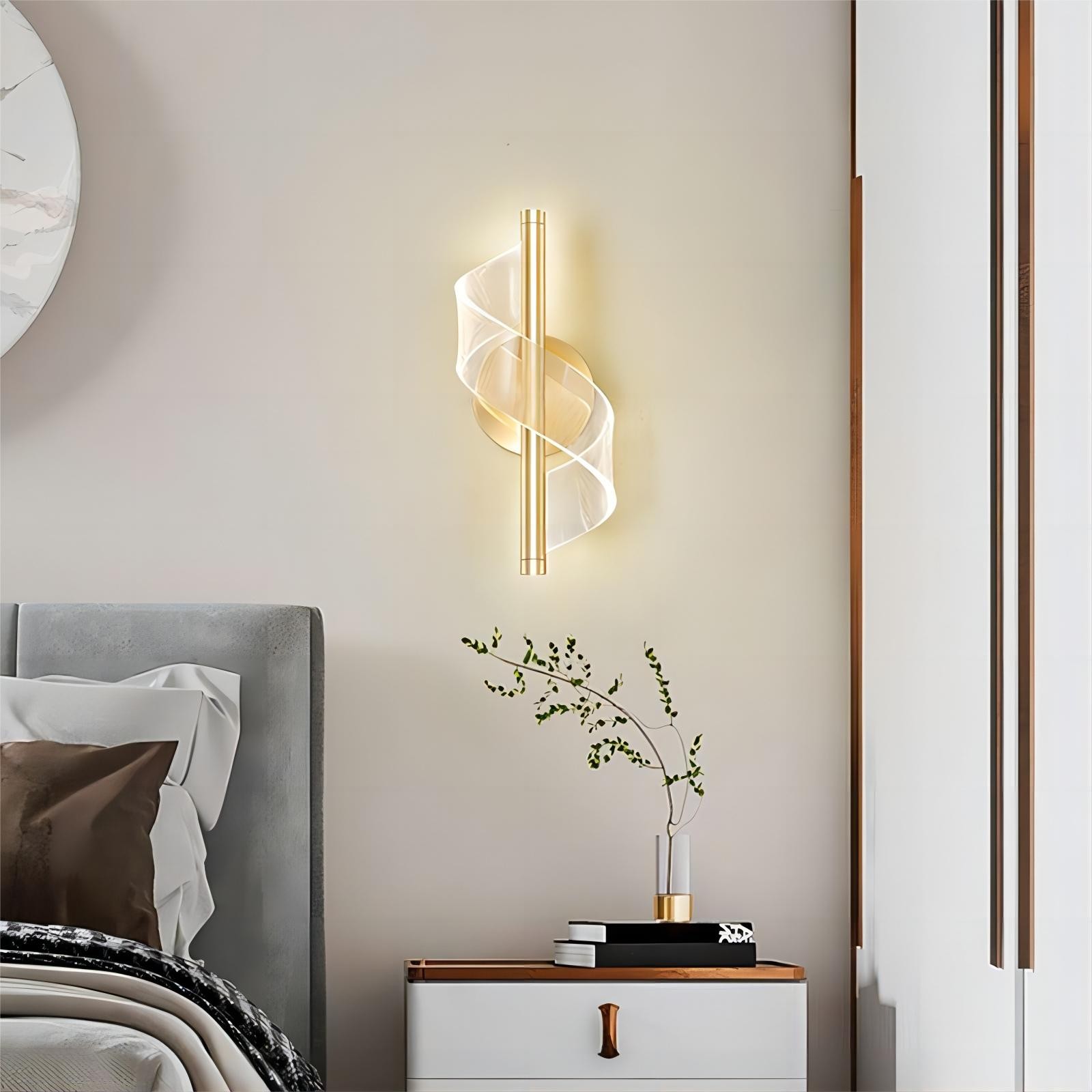 Gedraaide Acryl Stream Design wandlamp HL118