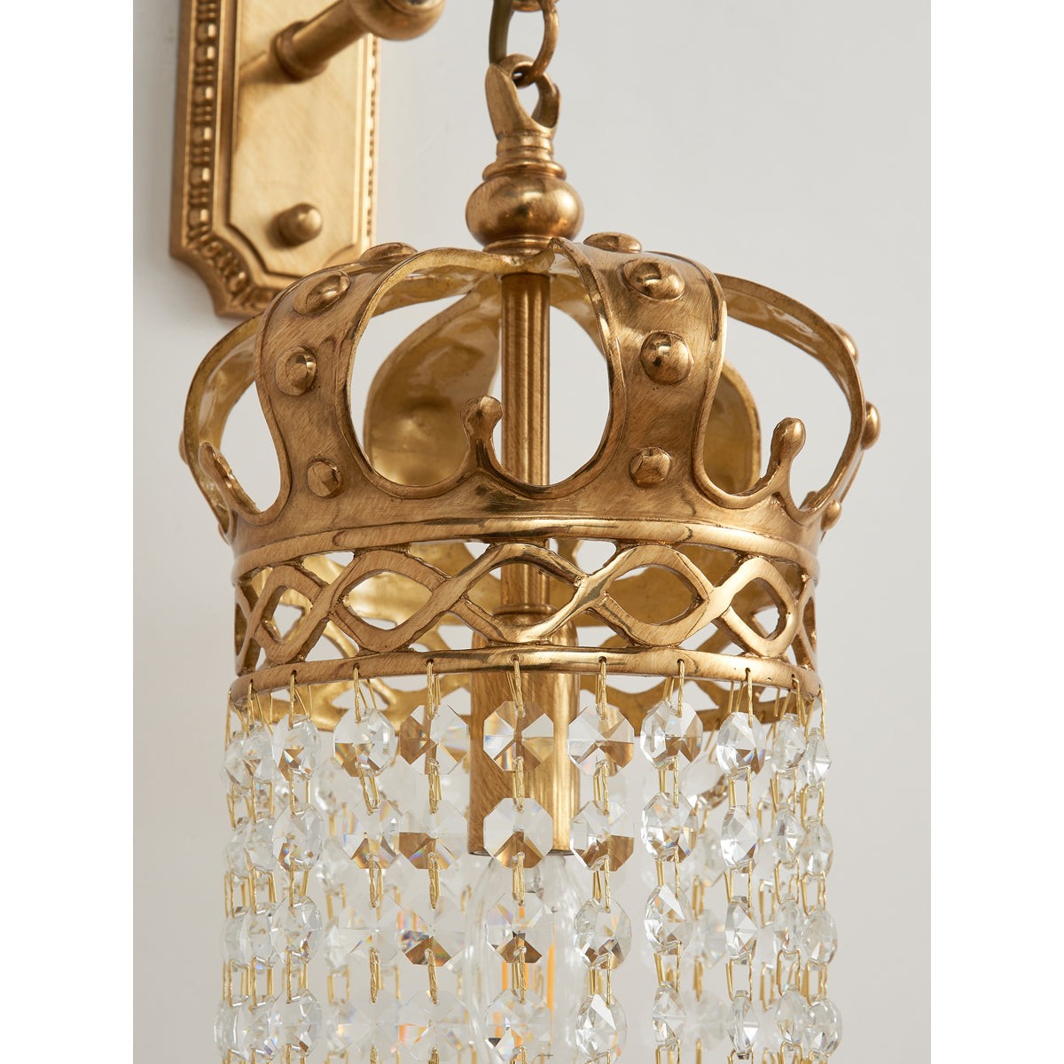 Timon messing kroon wandlamp HL3298