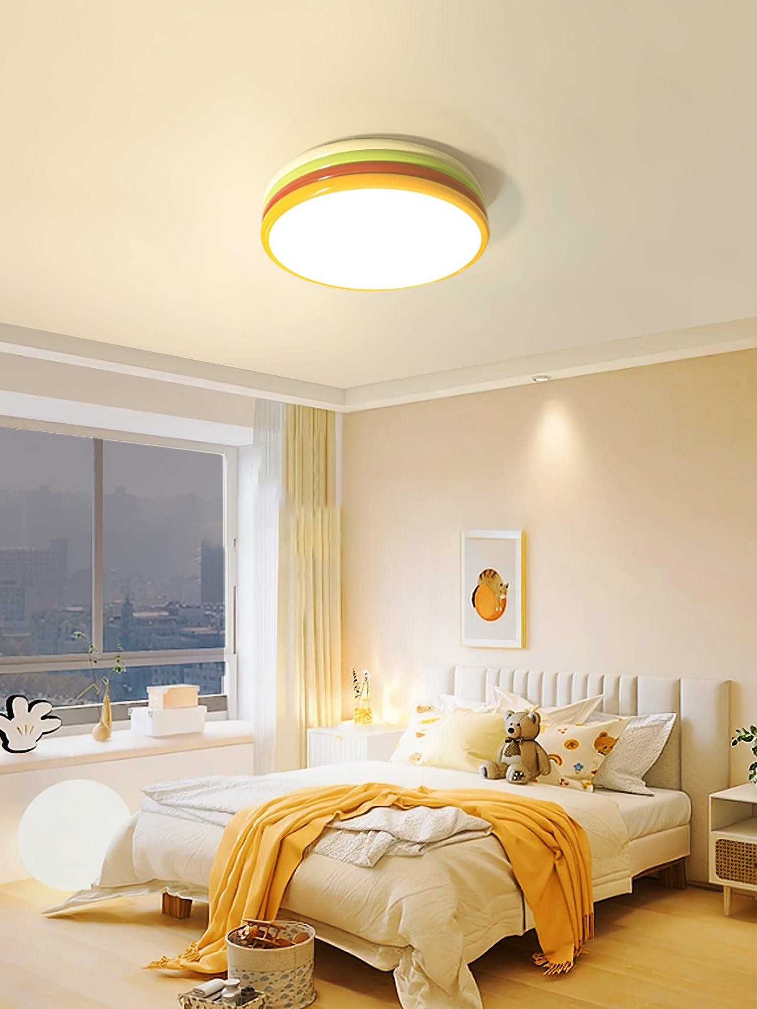 Scandinavische eenvoudige kleurrijke plafondlamp van acryl voor slaapkamer HL486