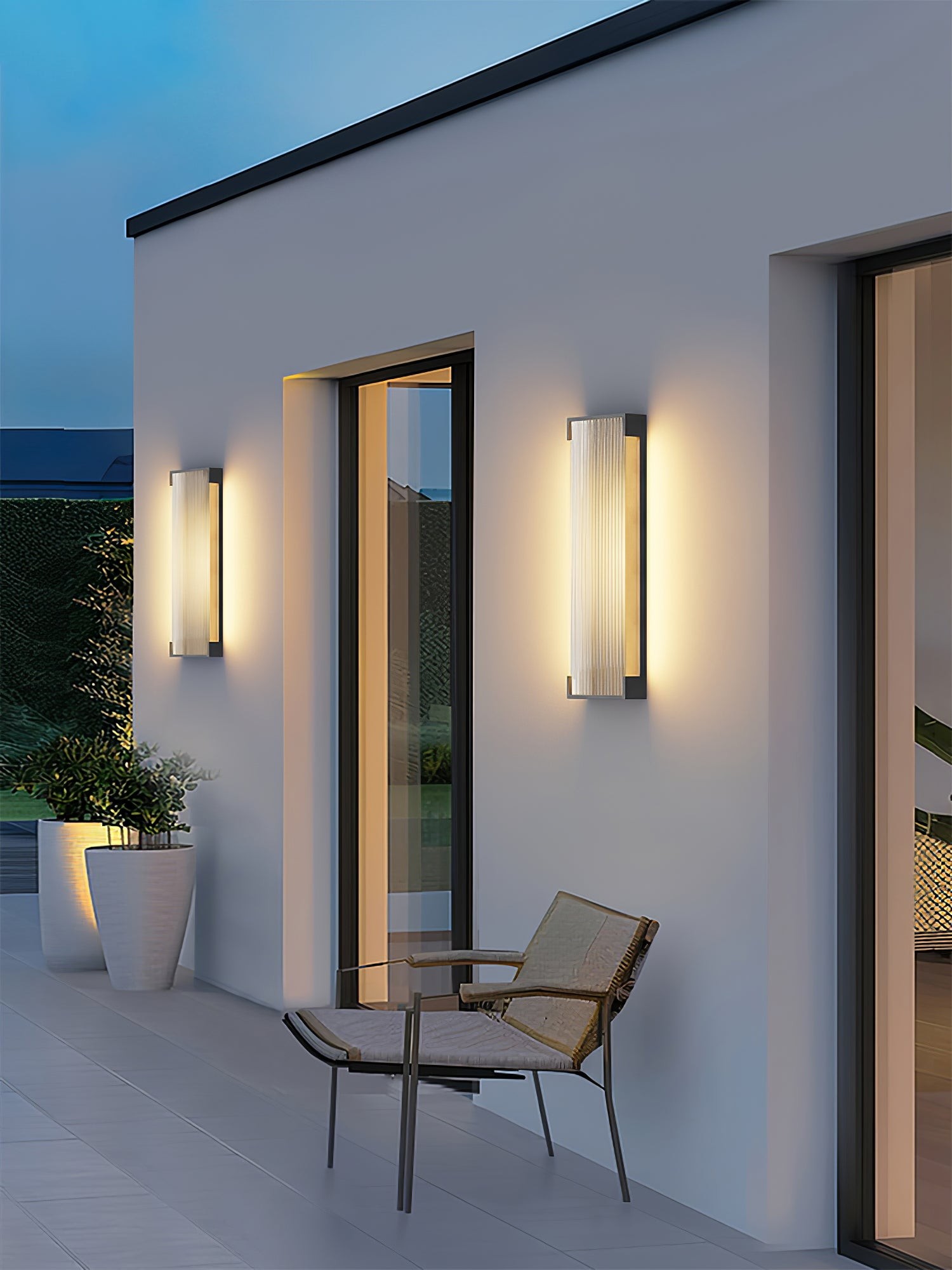 Rechthoekige buitenwandlamp HL793