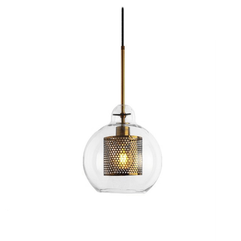 Vintage Glazen Hanglamp Industriele Woonkamer HL41