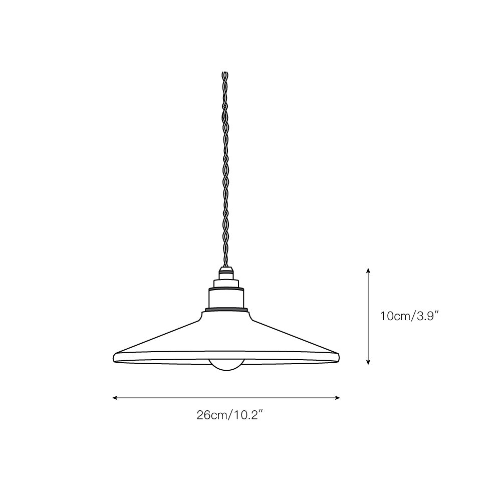 Rustieke hanglamp met schotelvormige kap HL3029