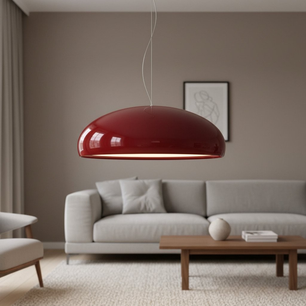 Haelen kleurrijke Scandinavische hanglamp met komvormige kap - moderne en stijlvolle metalen kap, geschikt voor eetkamers en
