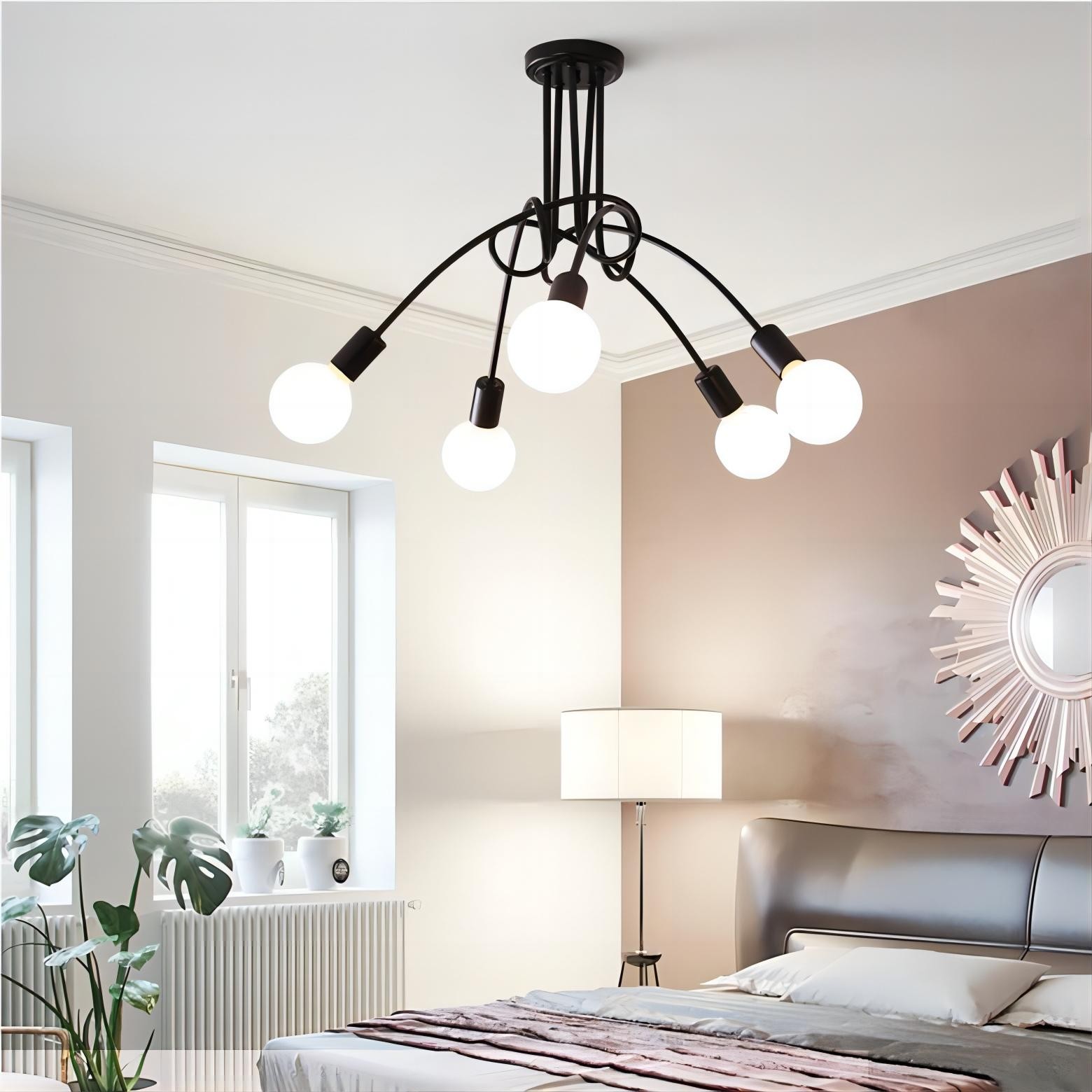 Scandinavische creatieve twist multi head kroonluchter HL174