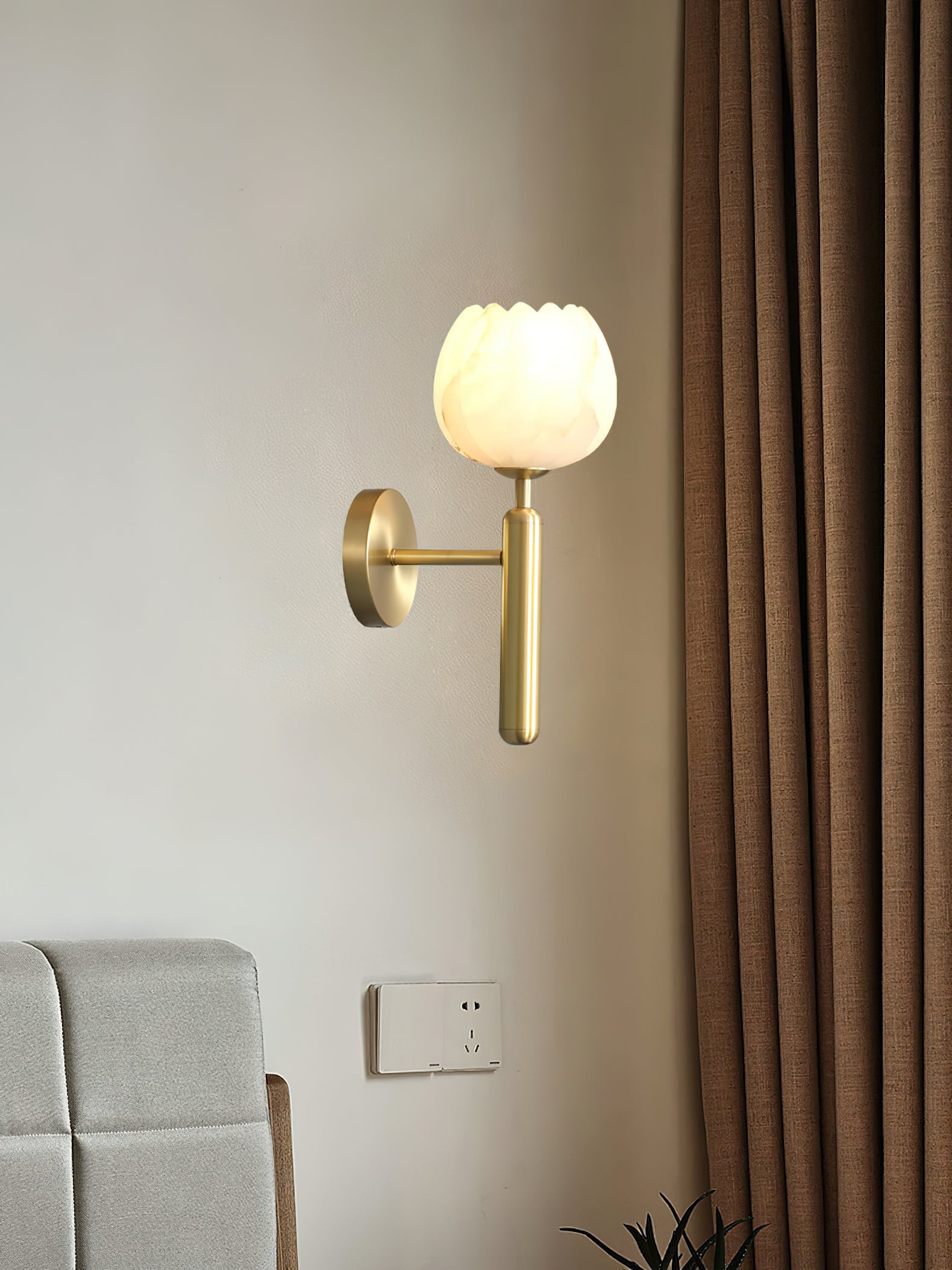 Mian alabaster wandlamp HL2992
