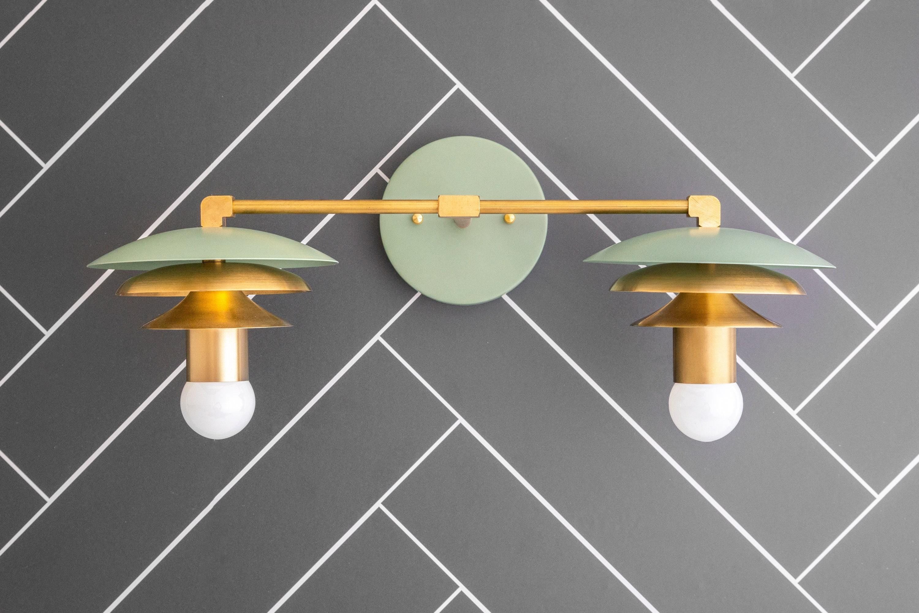 Artivo gelaagde messing wastafellamp - moderne, strakke stijl badkameraccent HL1723