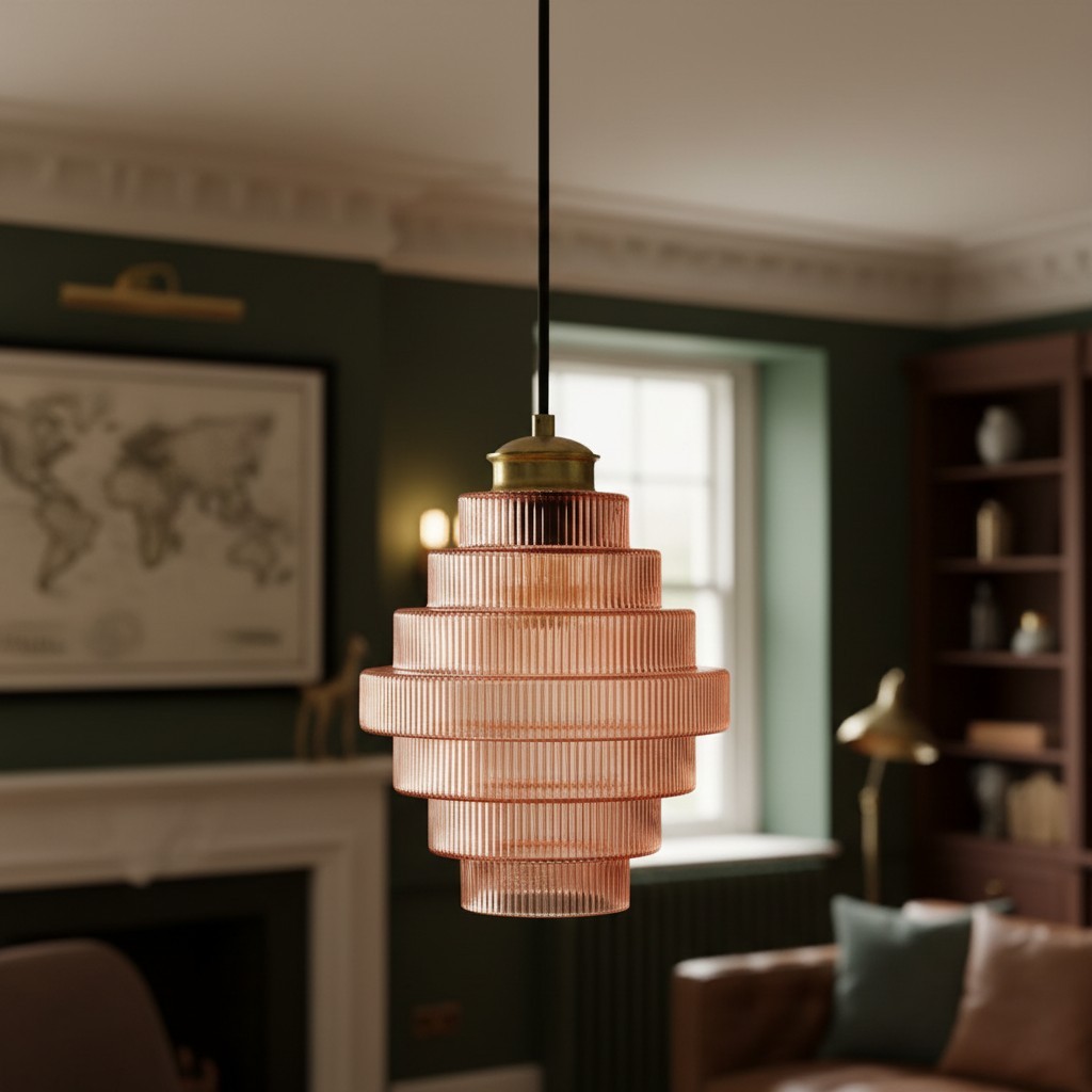 Moderne Creatieve Hanglamp van Geplooid Glas - Flesvormige Hanglamp voor de Eetkamer HL615