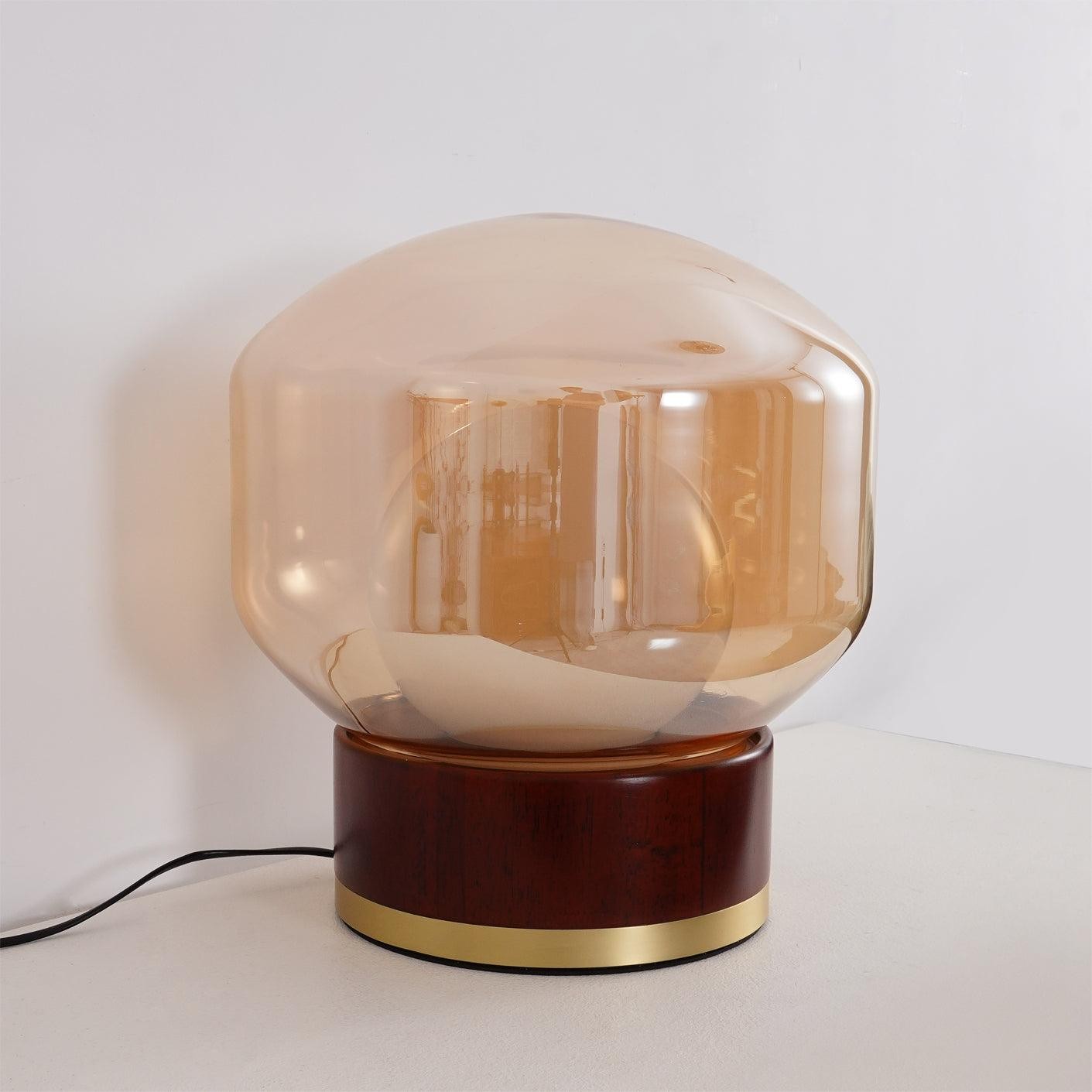 Eenvoudige creatieve houten bol tafellamp HL779