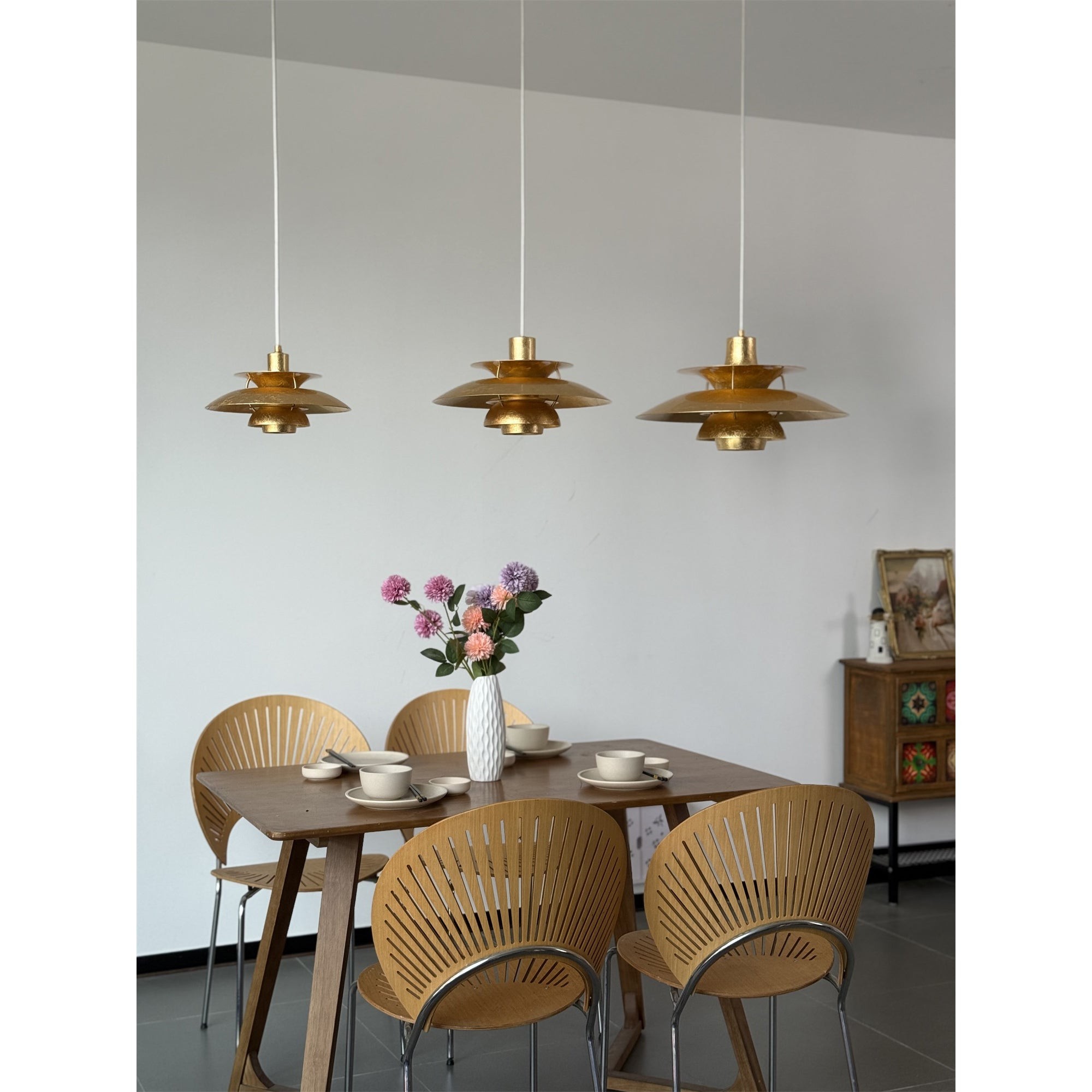 Hanglamp HL3315 met gouden folie