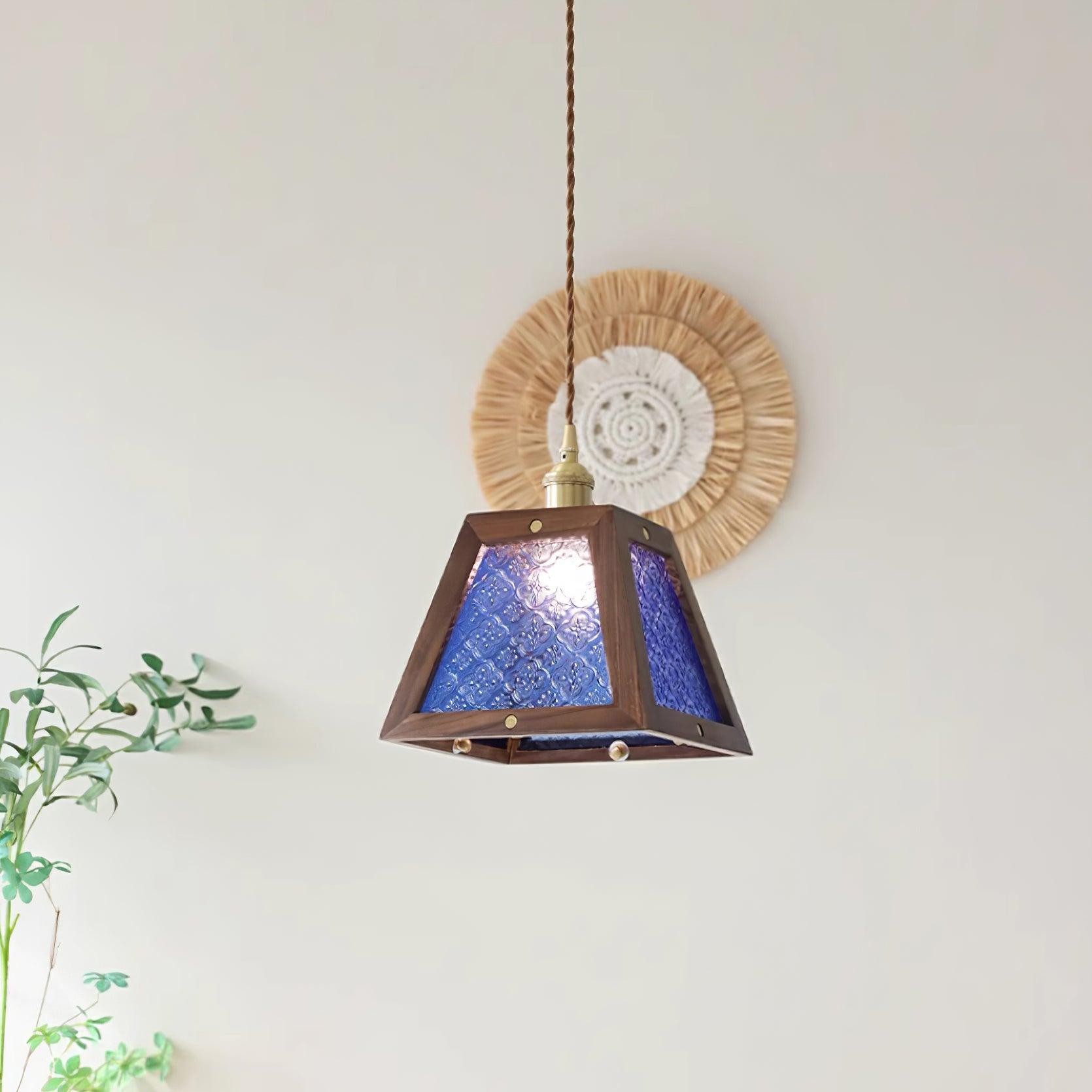 Retro patroon glazen hanglamp HL405