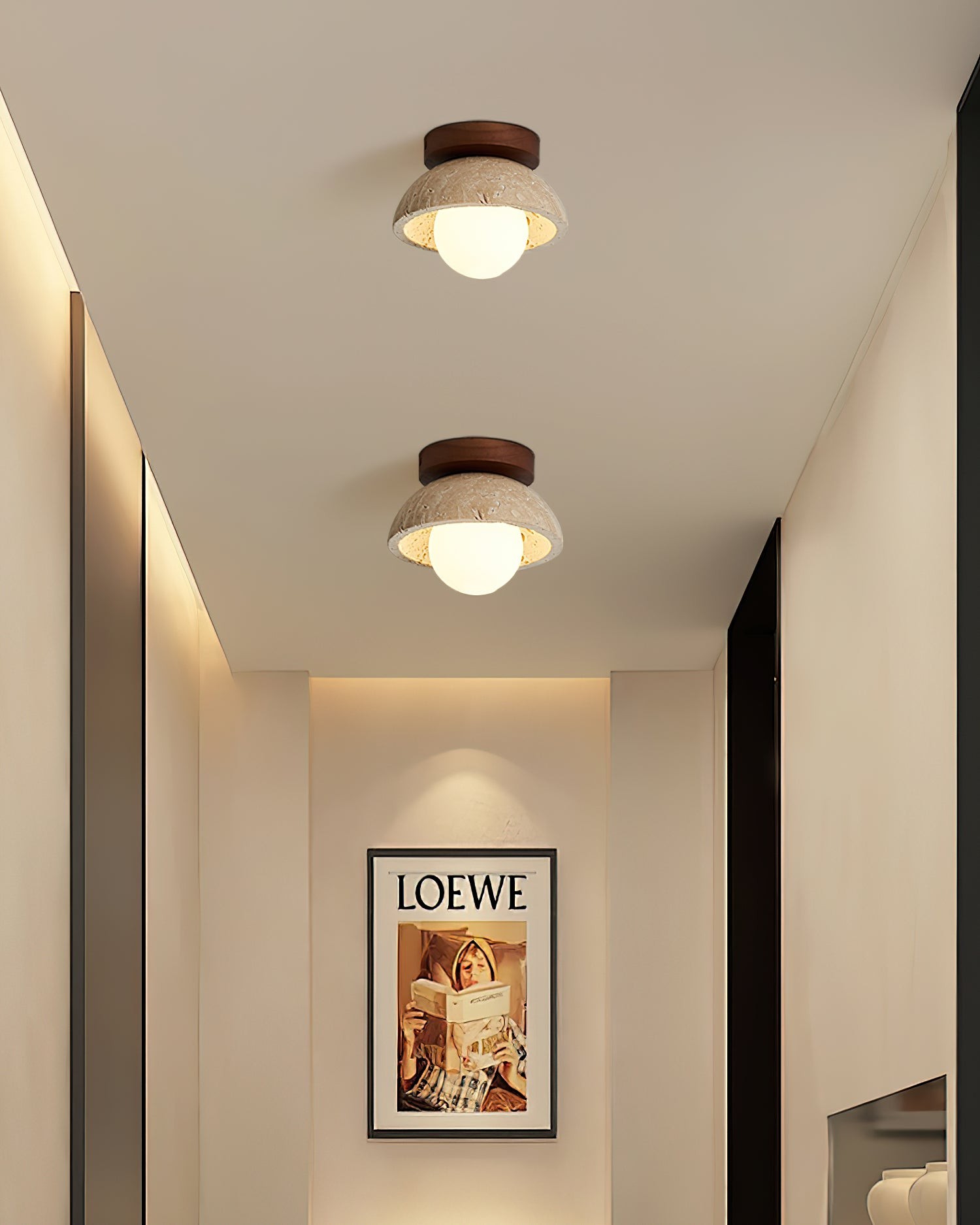Wabi-Sabi-stijl Travertijn Plafondlamp HL817