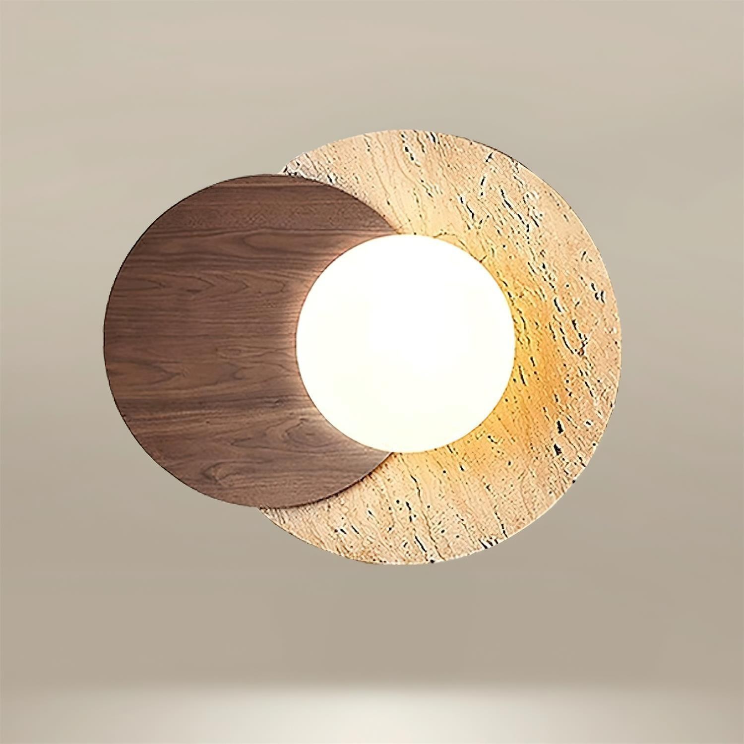 Eenvoudige dubbele cirkel splicing wandlamp HL646
