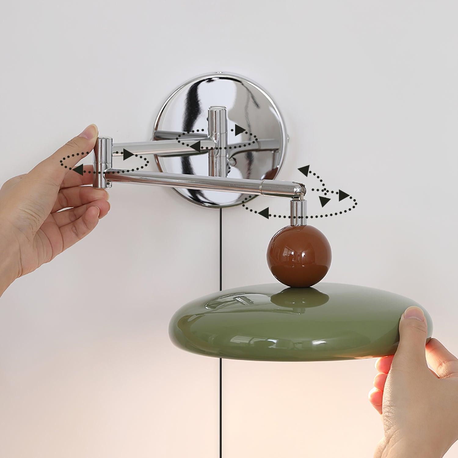 Wandlamp met draaibare arm voor aan het bed HL605