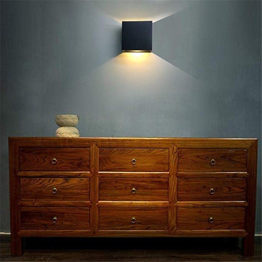 Moderne Cube LED Wandlamp Aluminium Voor Slaapkamer Huis Garage