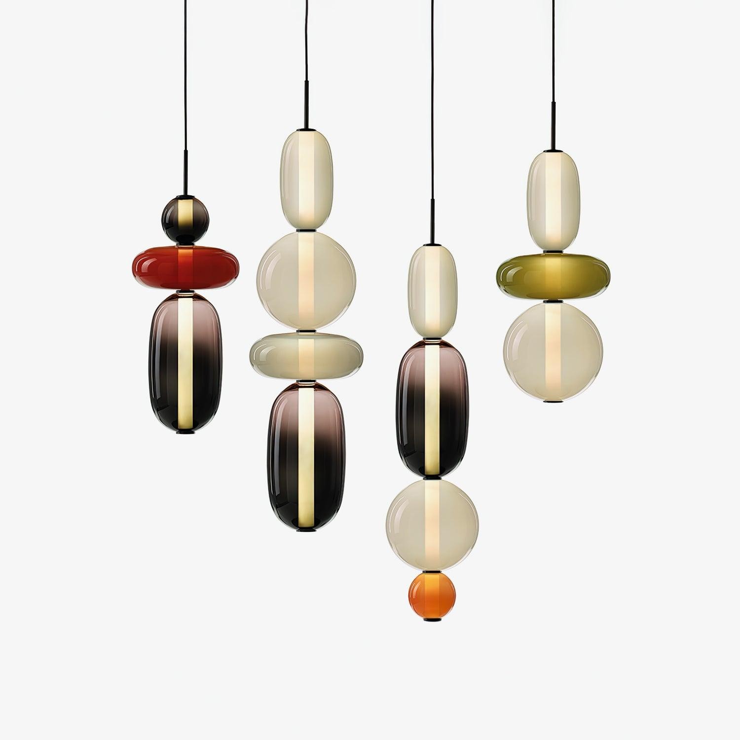 Noordse Hanglamp Van Gebrandschilderd Glas HL299