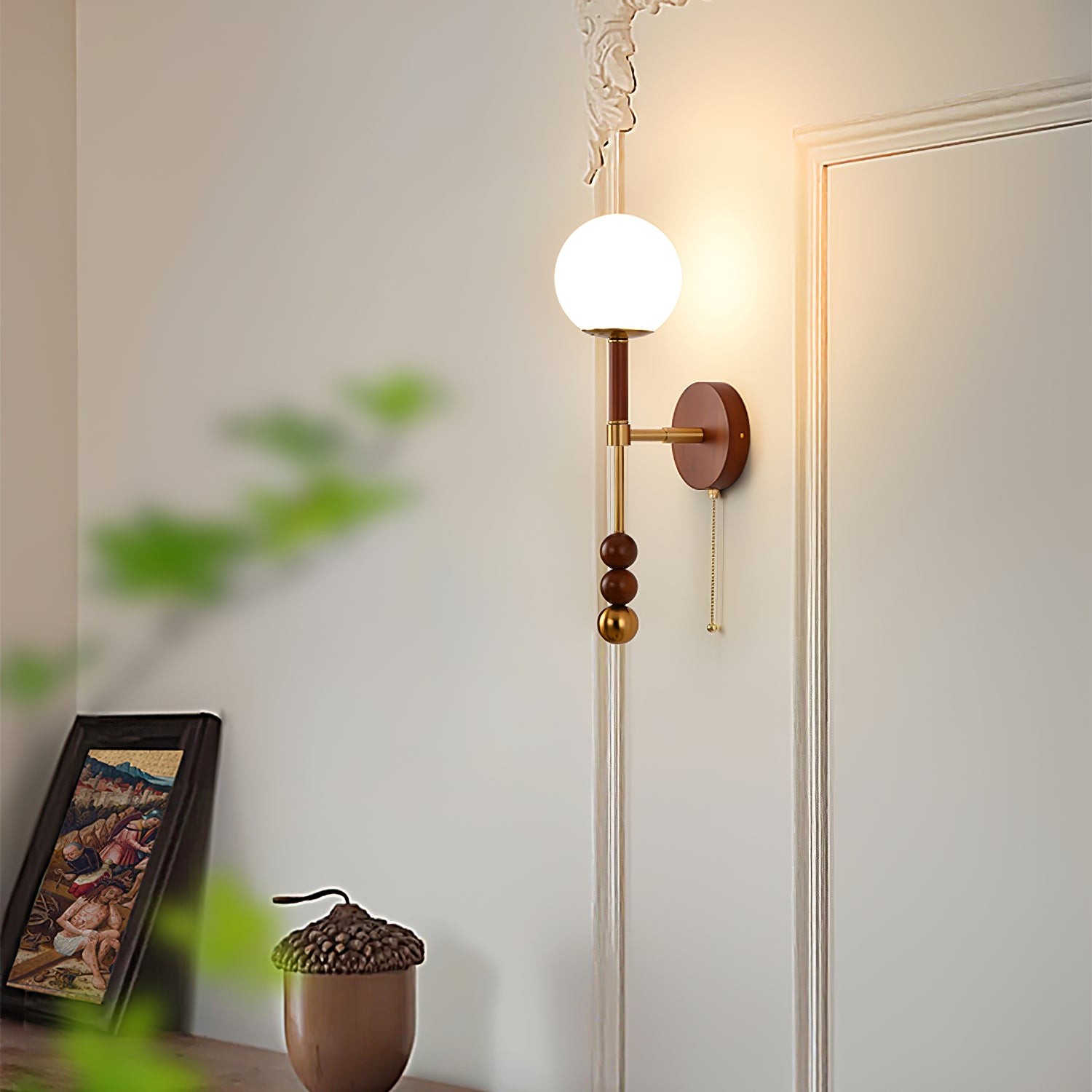 Retro Massief Houten Serie Wandlamp HL769