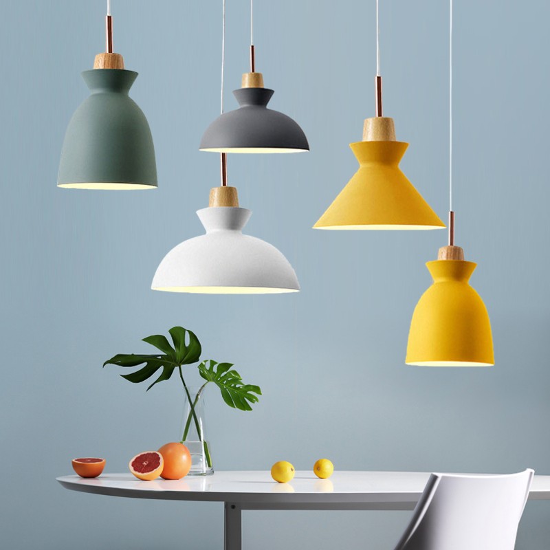Scandinavische MULTI Metaal Hout Macaroon Hanglamp voor Keuken HL88
